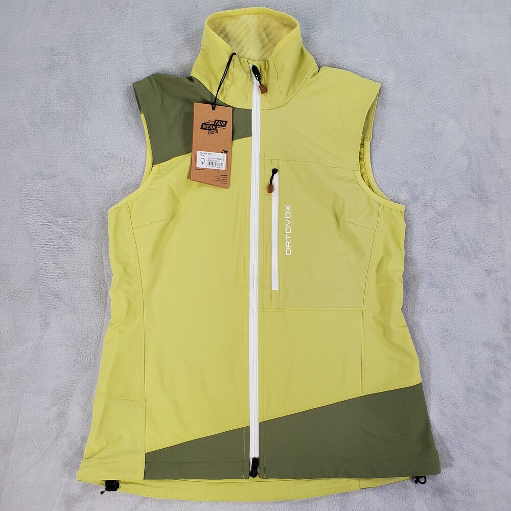 Ortovox Pala Light Vest Womens Medium Wabisabi Green Scuff Resistant Merino Wool
